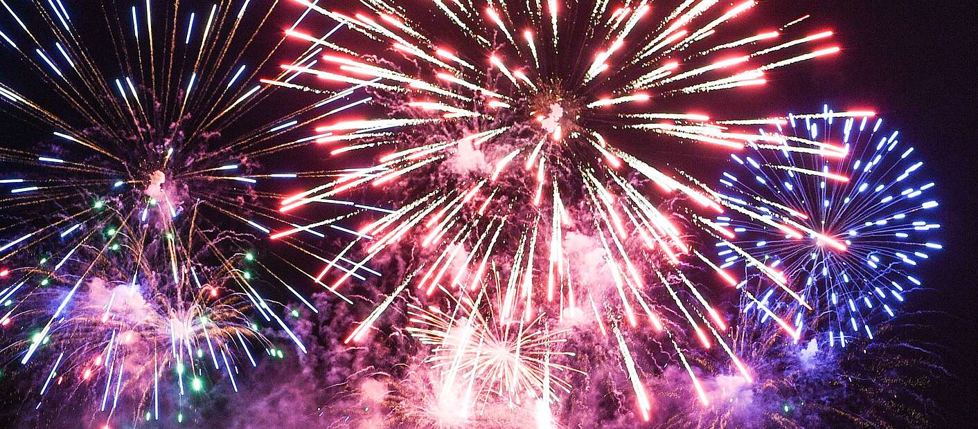 Feuerwerk am Nachthimmel