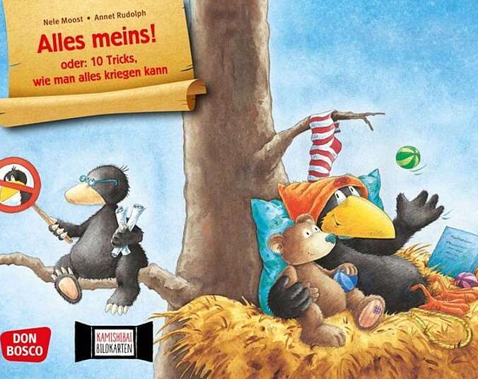 Bild zur Veranstaltung: Kamishibai "Alles meins!" mit Lisbeth Reiter / 3-6 mit Begleitung