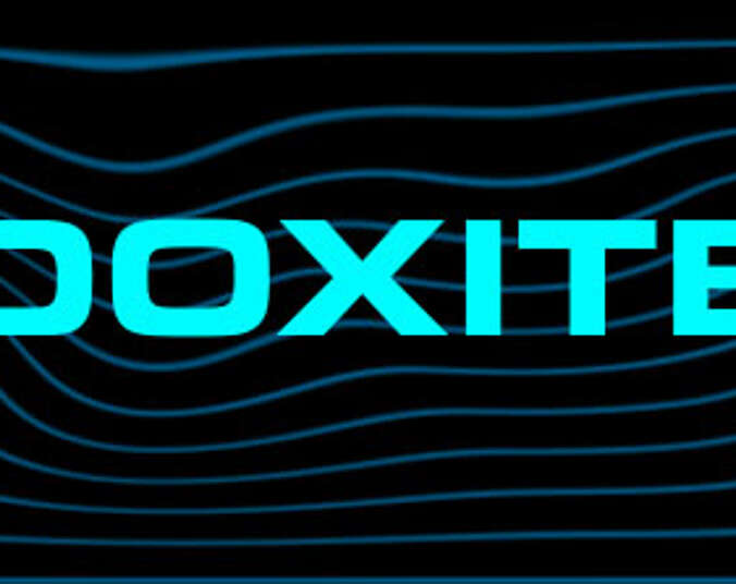Logo Doxite türkis auf schwarz